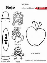 Spanish Colors Coloring Worksheet  colors Worksheets sketch template