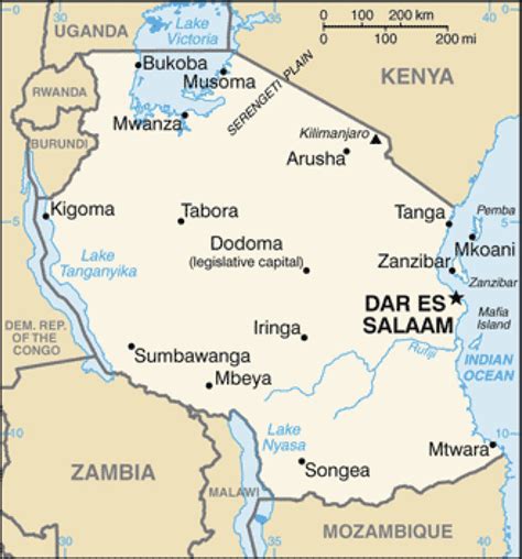 Dar Es Salaam Map - Terminal Map