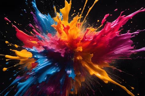 Premium AI Image | colorful abstract paint splash background