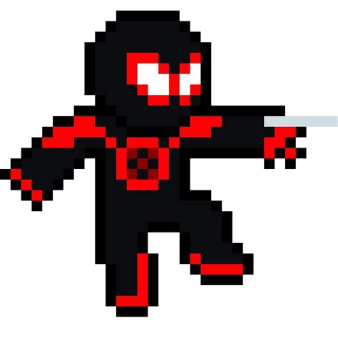 Spider-Man (Miles Morales) | Pixel art, Pixel art pokemon, Pixel drawing