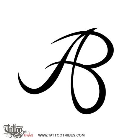 A+B monogram (Union) monogram a+b original tribal tattoo design