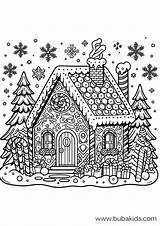 Nice Gingerbread House coloring Page Christmas bubakids  BubaKidscom sketch template