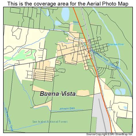 Aerial Photography Map of Buena Vista, CO Colorado