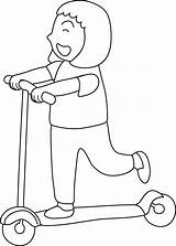 Scooter Colouring Pictures  Team Coloring sketch template