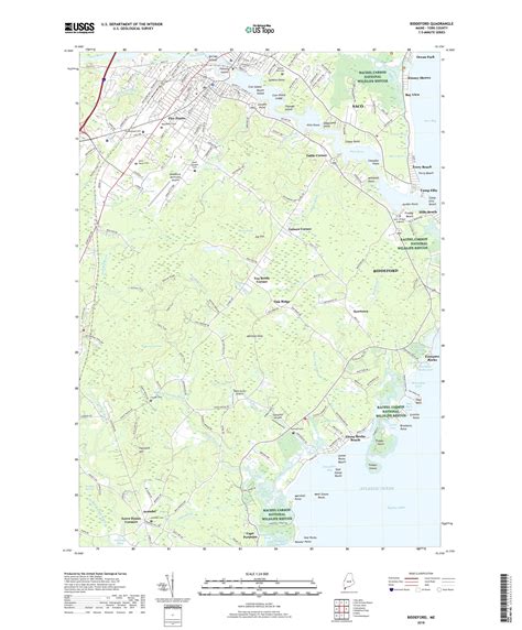 MyTopo Biddeford, Maine USGS Quad Topo Map