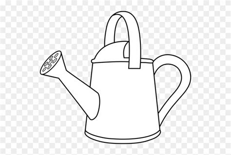 Watering Can Clip Art - Black And White Watering Can Outline - Free ...