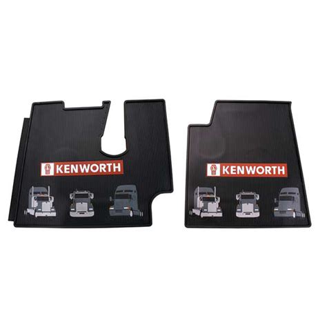 Kenworth 2005 & Newer Heavy Duty Black Rubber Floor Mats - Kenworth Floor Mats - Kenworth Semi ...