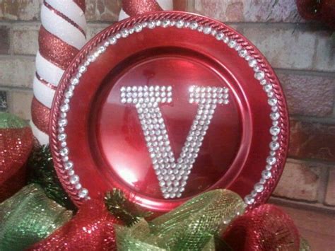 Cute DIY!! Cheap charger plate from hobby lobby, tacky glue, bling from the dollar store!! Plate ...