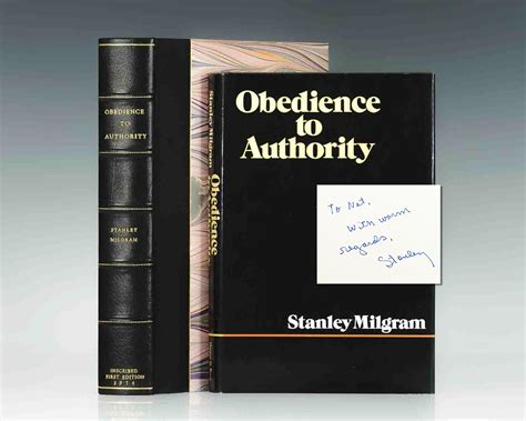 Obedience to Authority Stanley Milgram First Edition Signed Rare