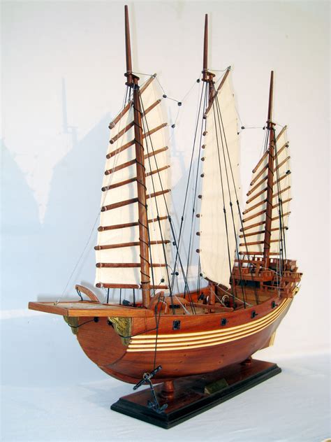 Chinese Junk Wooden Model Ship - GN - Premier Ship Models