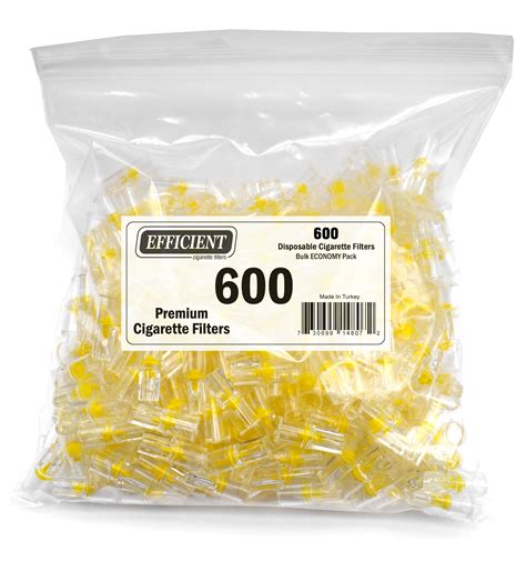 Efficient Disposable Cigarette Filters - Bulk Economy Pack (600 Per Pack)