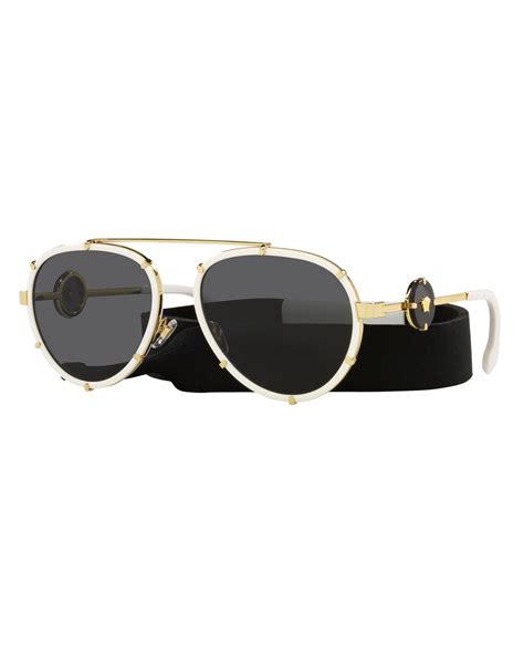 Versace Medusa Metal Aviator Sunglasses | Neiman Marcus