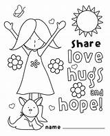 Hugs And Kisses Coloring Pages sketch template