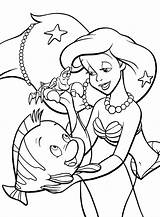 Ariel And Flounder The Little Mermaid Coloring Pages sketch template