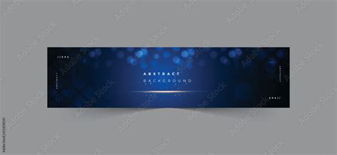 Linkedin banner blue technology abstract background Stock Vector ...