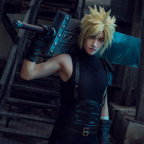 US$ 98.99 - Final Fantasy VII Remake Cloud Strife Cosplay Costume - www.cosplaylight.com