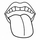 Coloring Page Tongue sketch template