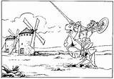 Molinos De viento Don quijote Para Colorear  Imagui sketch template