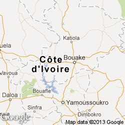 Map of Bouake