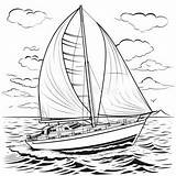 Sailboat Coloring Pages sketch template