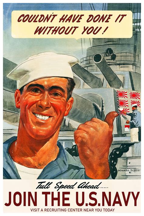 Reprint of a Vintage WW2 US NAVY Recruiting Poster - Etsy