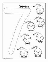 Color The Number 7 Worksheets sketch template