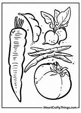 Vegetables Coloring Pages For Kids Printable sketch template