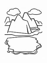 Iceberg coloring Pages sketch template