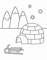 Igloo In Winter coloring Page  Download Print Or Color Online For Free sketch template