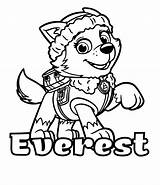 Paw Patrol Coloring Pages Printable Everest sketch template