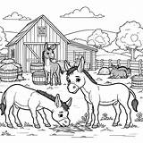 Donkey Coloring Pages For Children  Day Dream Colors sketch template