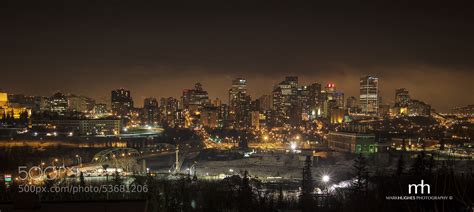 Edmonton Skyline Winter Night by Mark Hughes / 500px