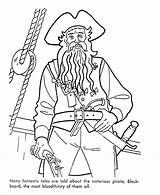 Bluebonkers Caribbean Pirates Of The Sea coloring Pages  BlackBeard sketch template