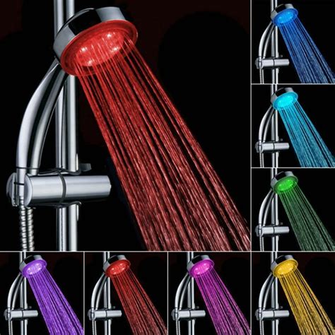 1 Pack LED Shower Head,Led Light Shower,Temperature Controlled Colour Changing,7 Colour,Shower ...