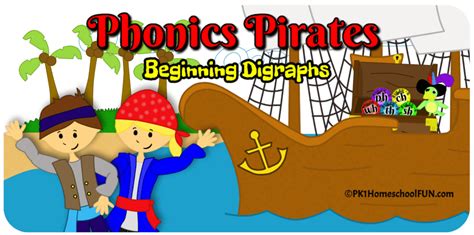 Phonics Pirates - Free Phonics Lesson Beginning Digraphs - PK1HomeschoolFUN