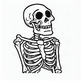Skeleton coloring Pages  ColoringLib sketch template