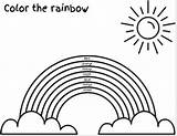 Rainbow Coloring Page Educational Worksheet  sketch template