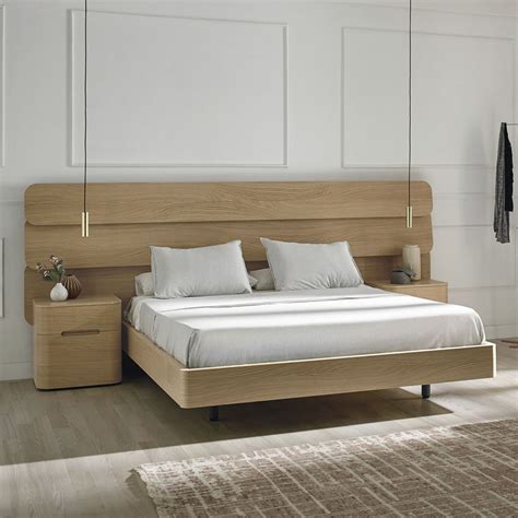 Double bed headboard - DODÓ - Mobenia - contemporary / fabric / wood veneer