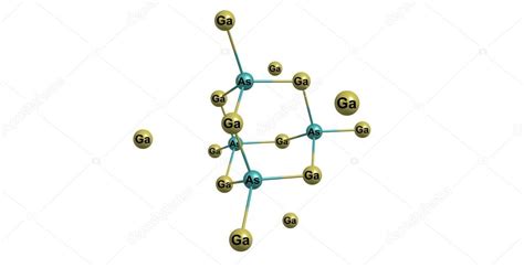 Arsénico de galio estructura molecular aislada en blanco 2023