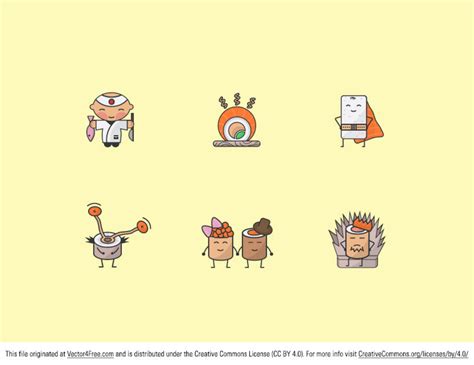 Free Sushi Vector Icons