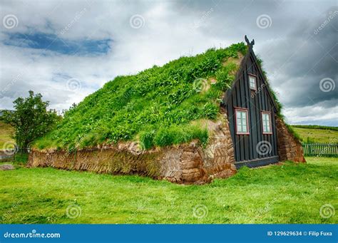 Turf house in Iceland stock photo. Image of north, traditional - 129629634