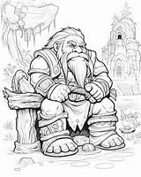 World Of Warcraft Dwarf Coloring Pages sketch template