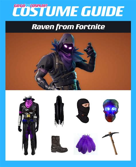 Raven Fortnite Costume: Hood, Glowing LED Eyes & More - DIY Cosplay