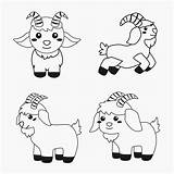 cute goat coloring Pages For Kids 44864889 Vector Art At Vecteezy sketch template