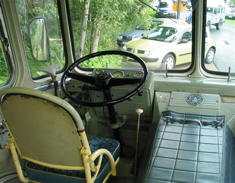 Interior of a vintage bus | Driver's seat from an old Ajokki… | Flickr