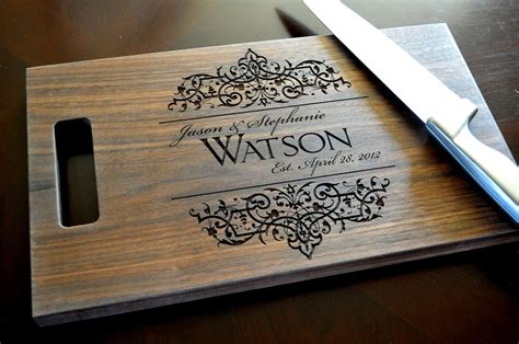 Personalized Cutting Board Laser Engraved 11x15 Wood Cutting