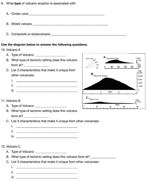 Solved 9. What type of volcanic eruption is associated with: | Chegg.com