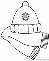 Winter Scarf Coloring Page sketch template