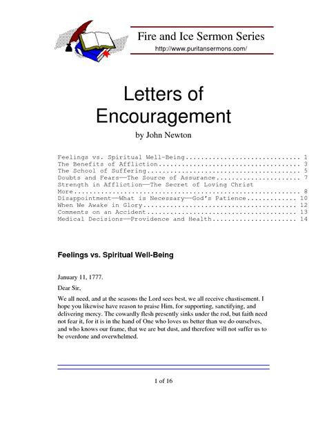 Emmaus Walk Letter Of Encouragement | Free Resume Templates