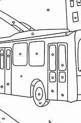 Сoloring page Trolley Bus  Ptint Fo Free sketch template